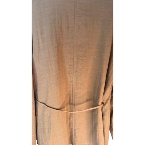 2/$30 ZARA Womens M-L Wrap Blouse Taupe Brown Viscose Blend - Picture 12 of 15